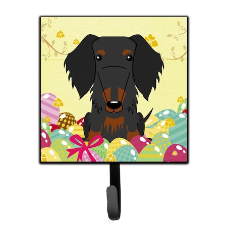 Carolines Treasures Easter Eggs Wire Haired Dachshund Black Tan Leash or Key Holder BB6127SH4